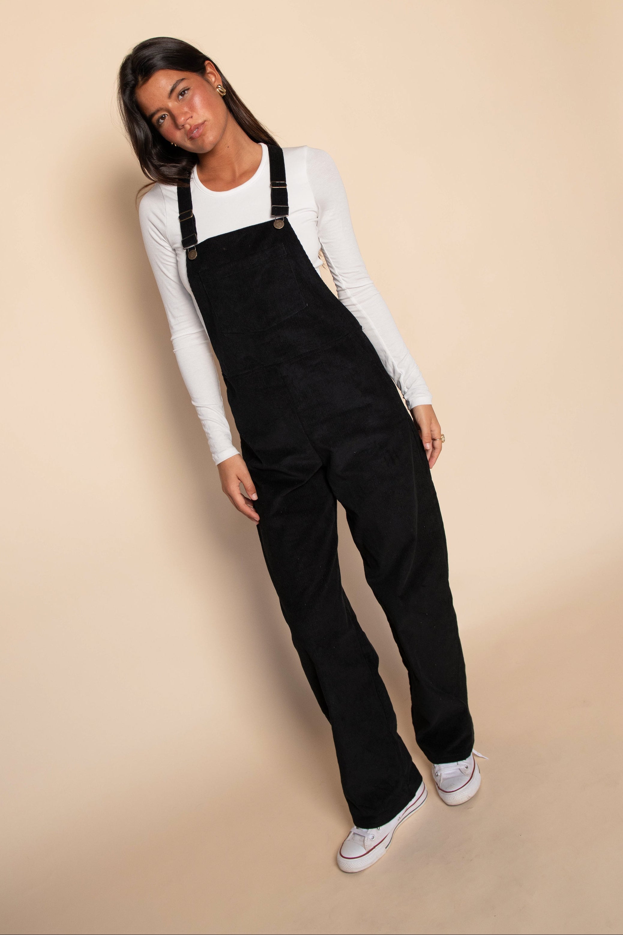 Meave Overalls in Black Corduroy – SKATIE