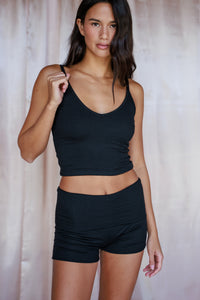 Perfect Tank Ribbed - Black