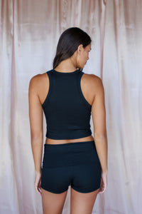 Cozy Short Ribbed - Black