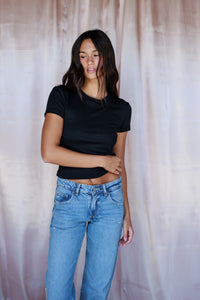 Easy Tee Ribbed - Black