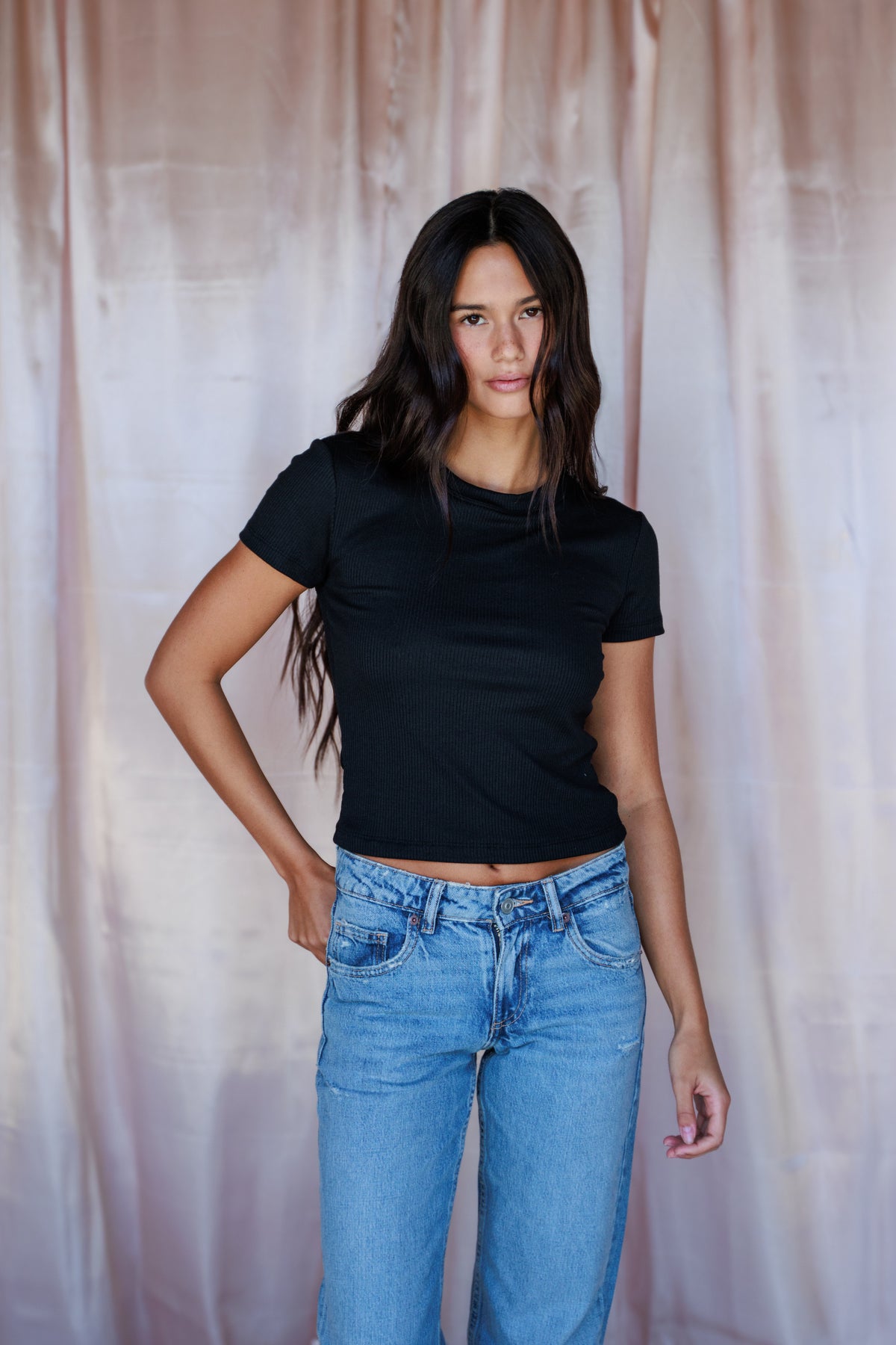 Easy Tee Ribbed - Black