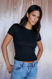 Easy Tee Ribbed - Black