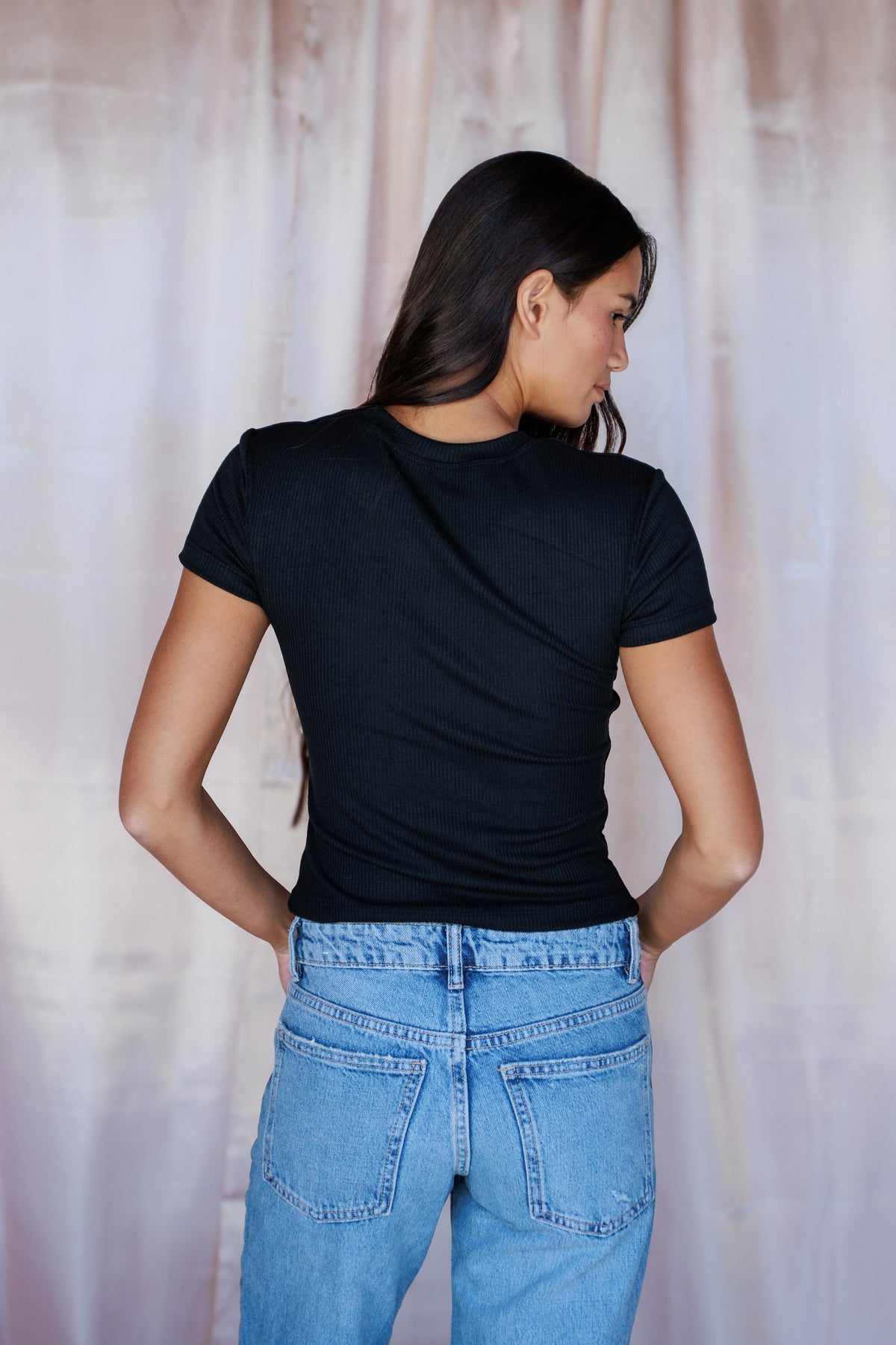 Easy Tee Ribbed - Black