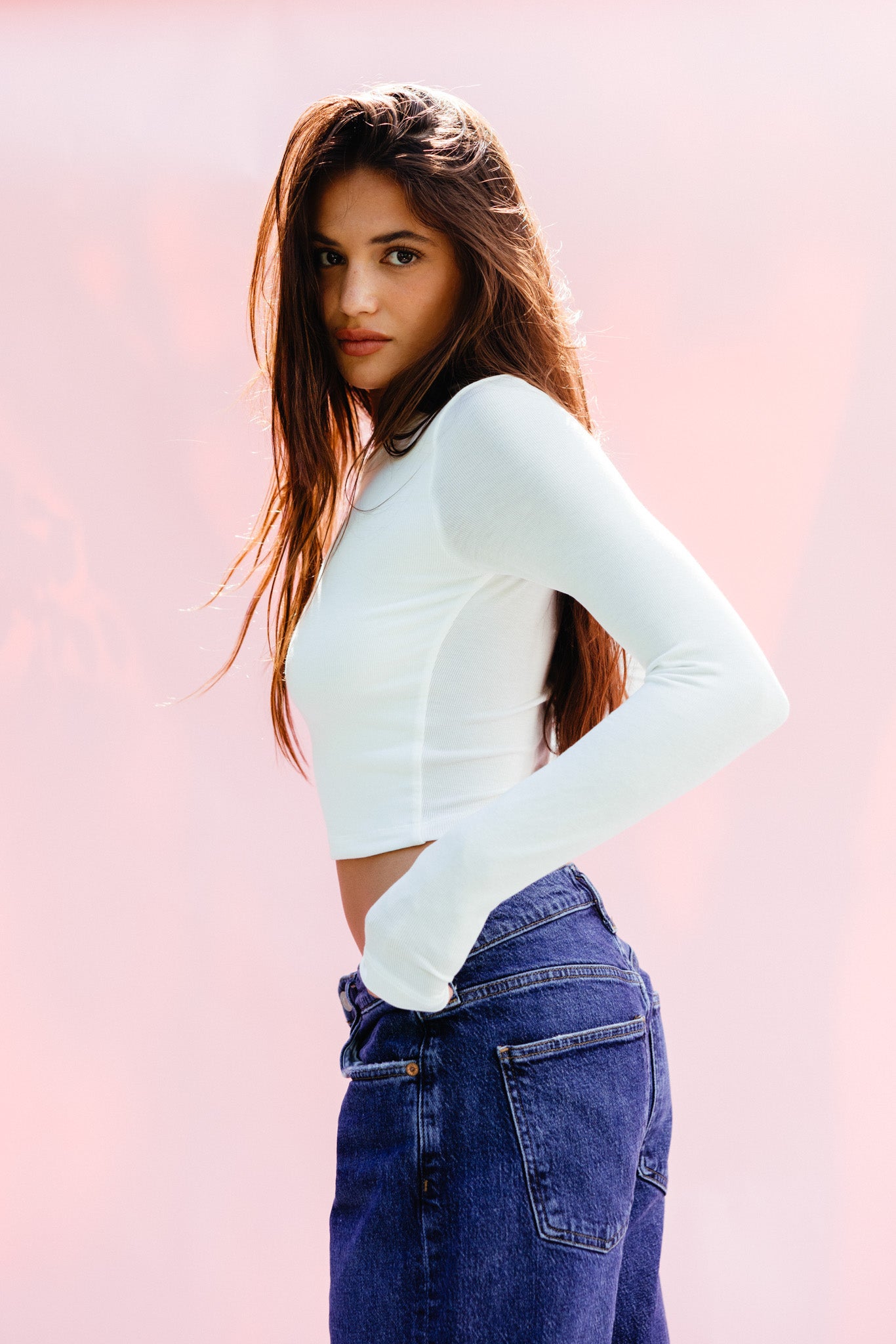 Erica Top Baby Ribbed - White