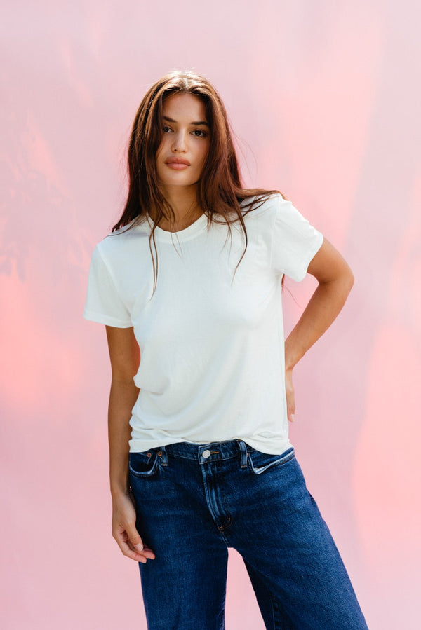 Bestie Tee Jersey - White