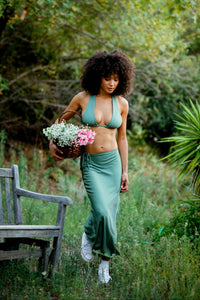 Juliette Skirt Satin - Meadow