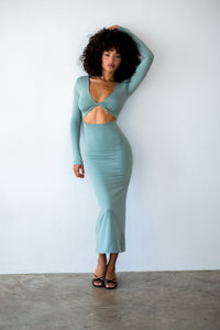 Holly Dress Jersey - Sage