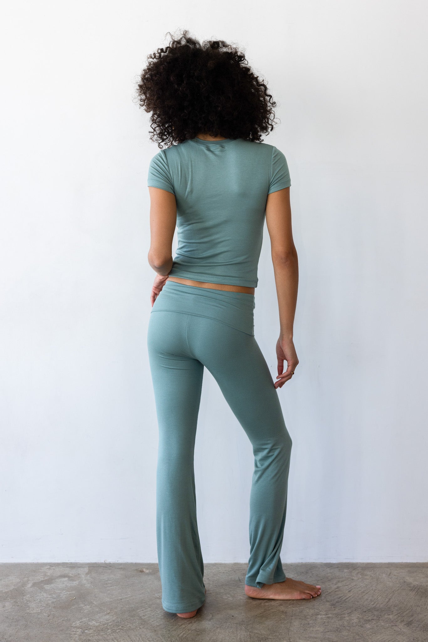 Britney Pants Baby Ribbed - Sage