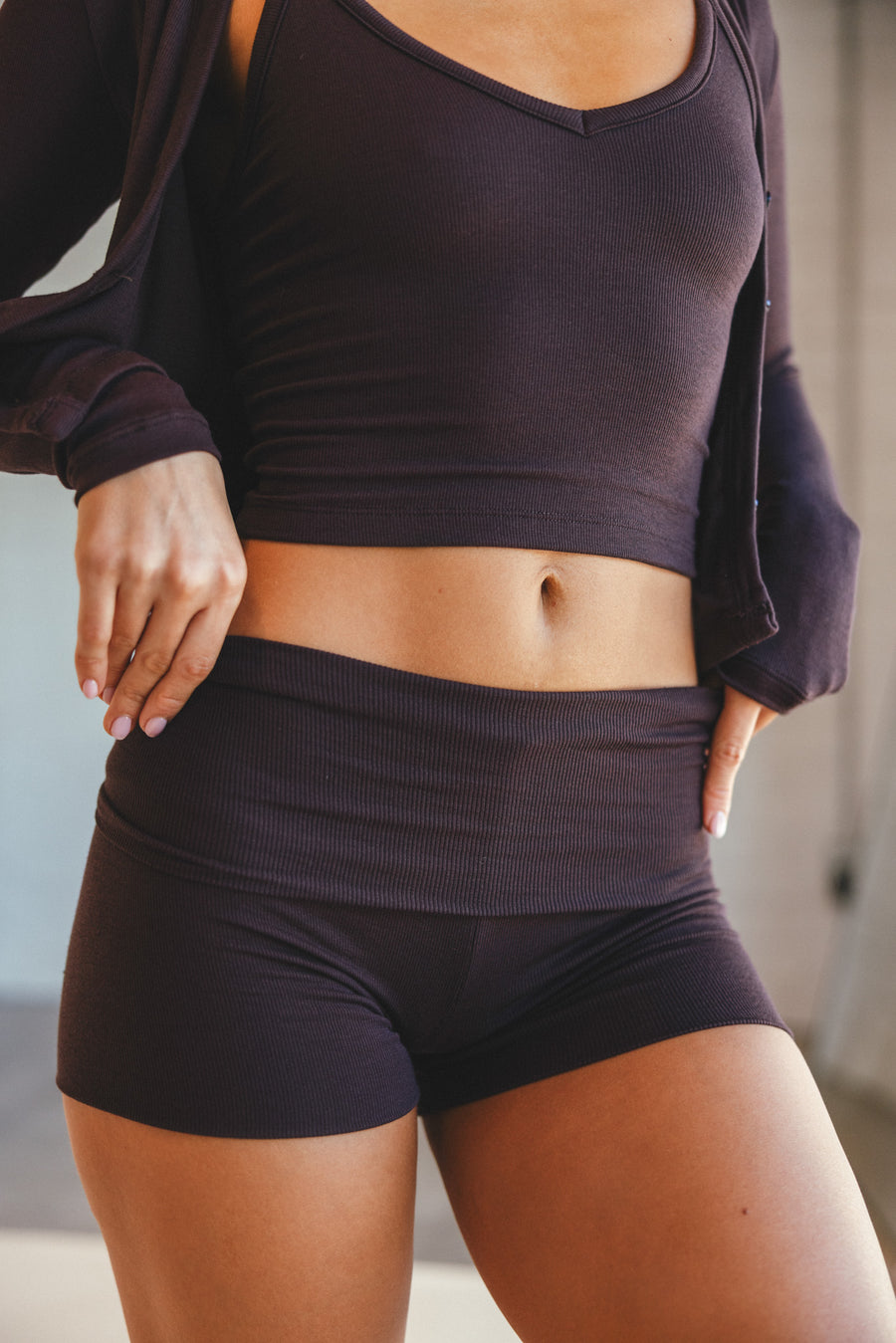 Cozy Short Baby Ribbed - Toasted