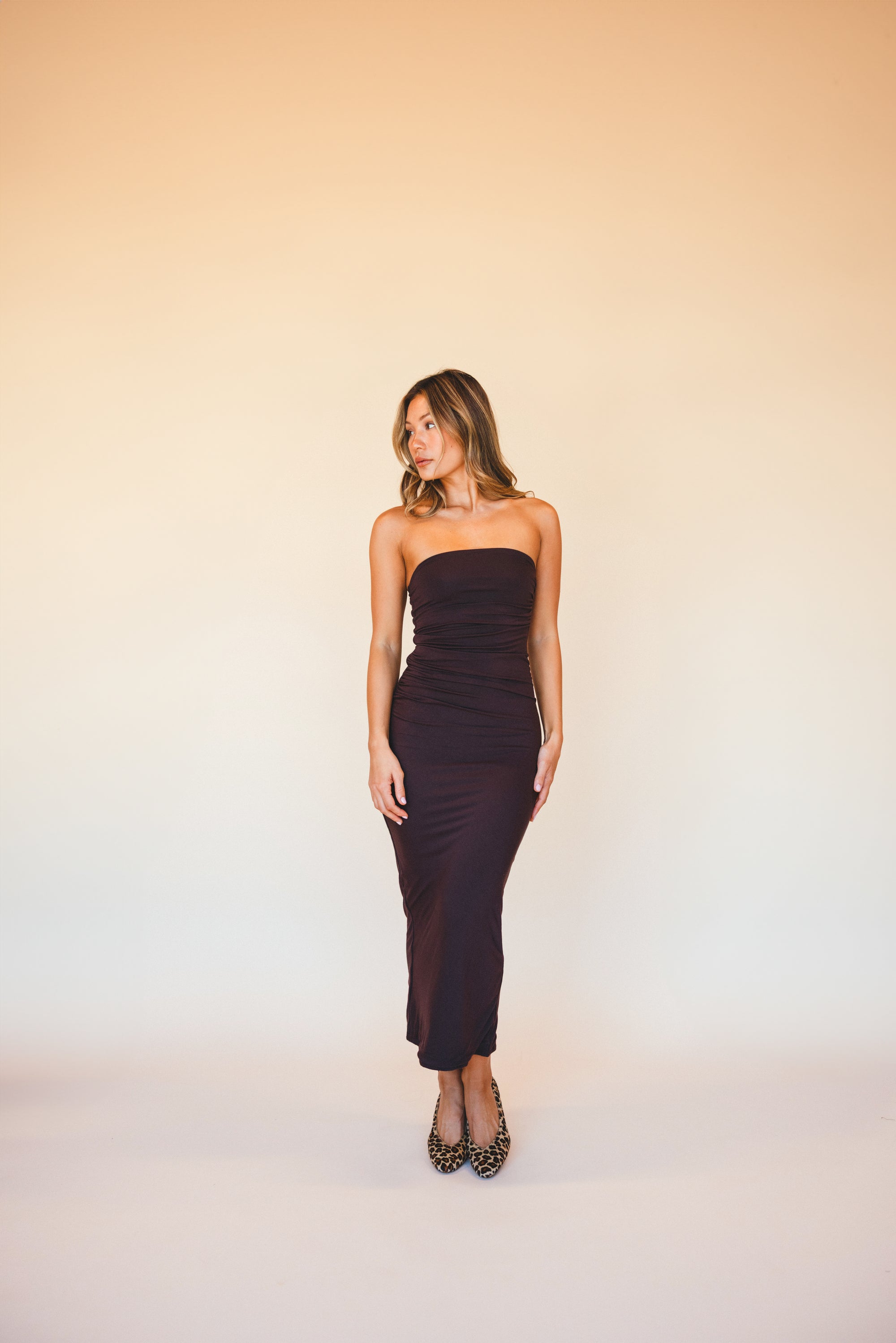 Tara Dress Jersey - Toasted