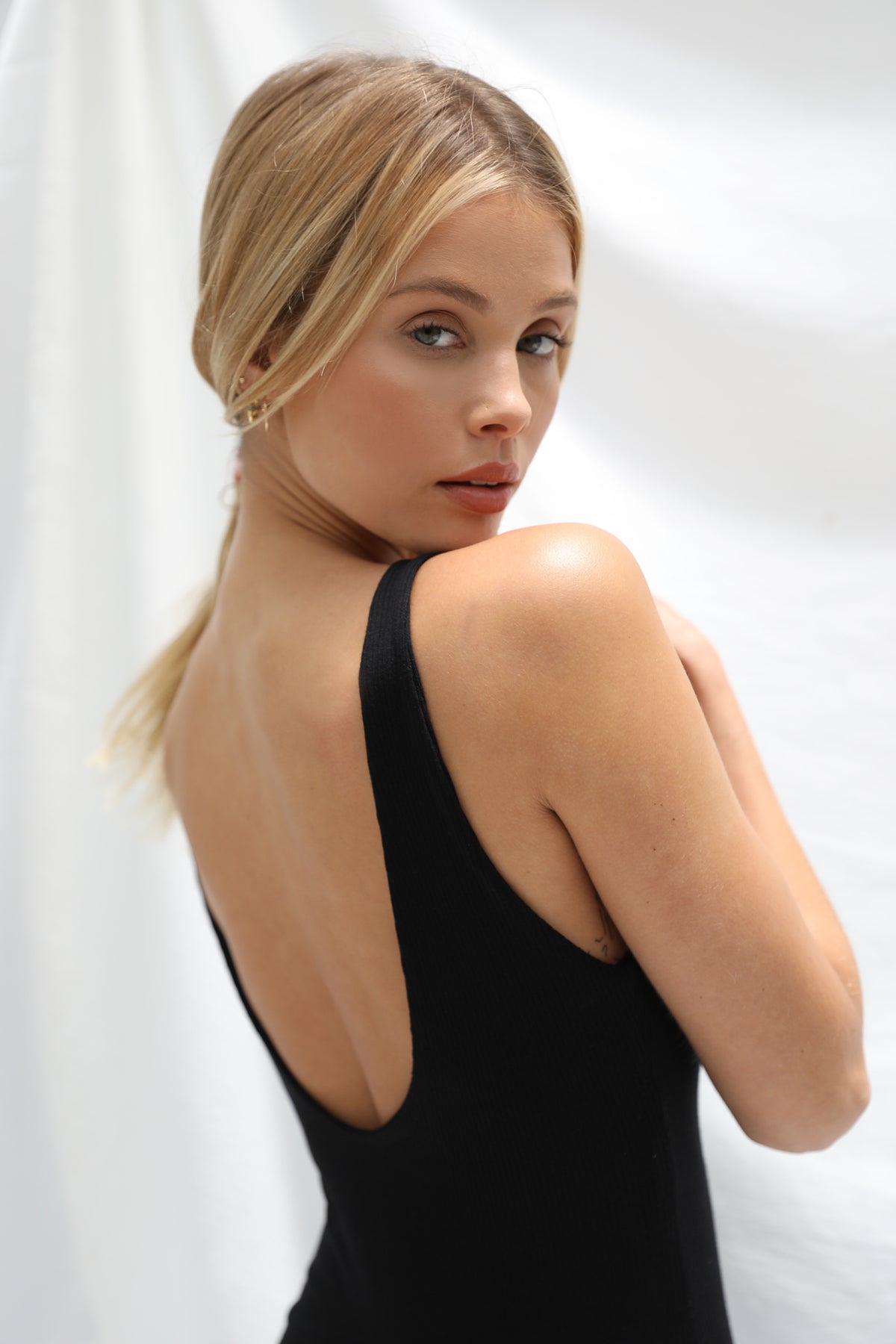 Kelsey Dress Ribbed - Black