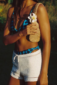 Scottie Shorts - White Crochet