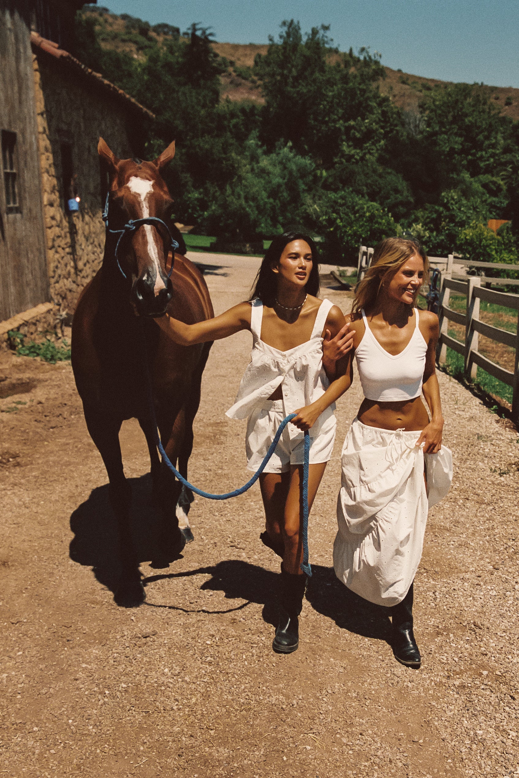 Kristina Maxi Skirt - White Eyelet