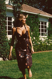 Sabrina Midi Dress Satin - Valley