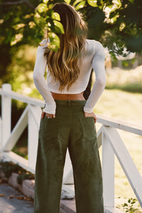 Nara Pants - Olive Corduroy