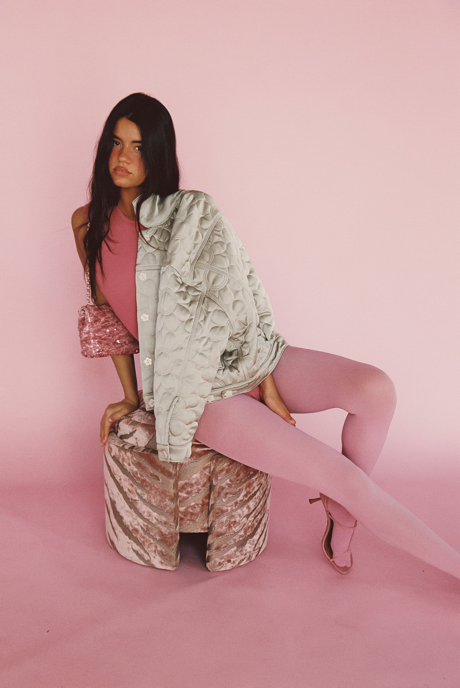 Quilted Bomber Jacket - Daisy