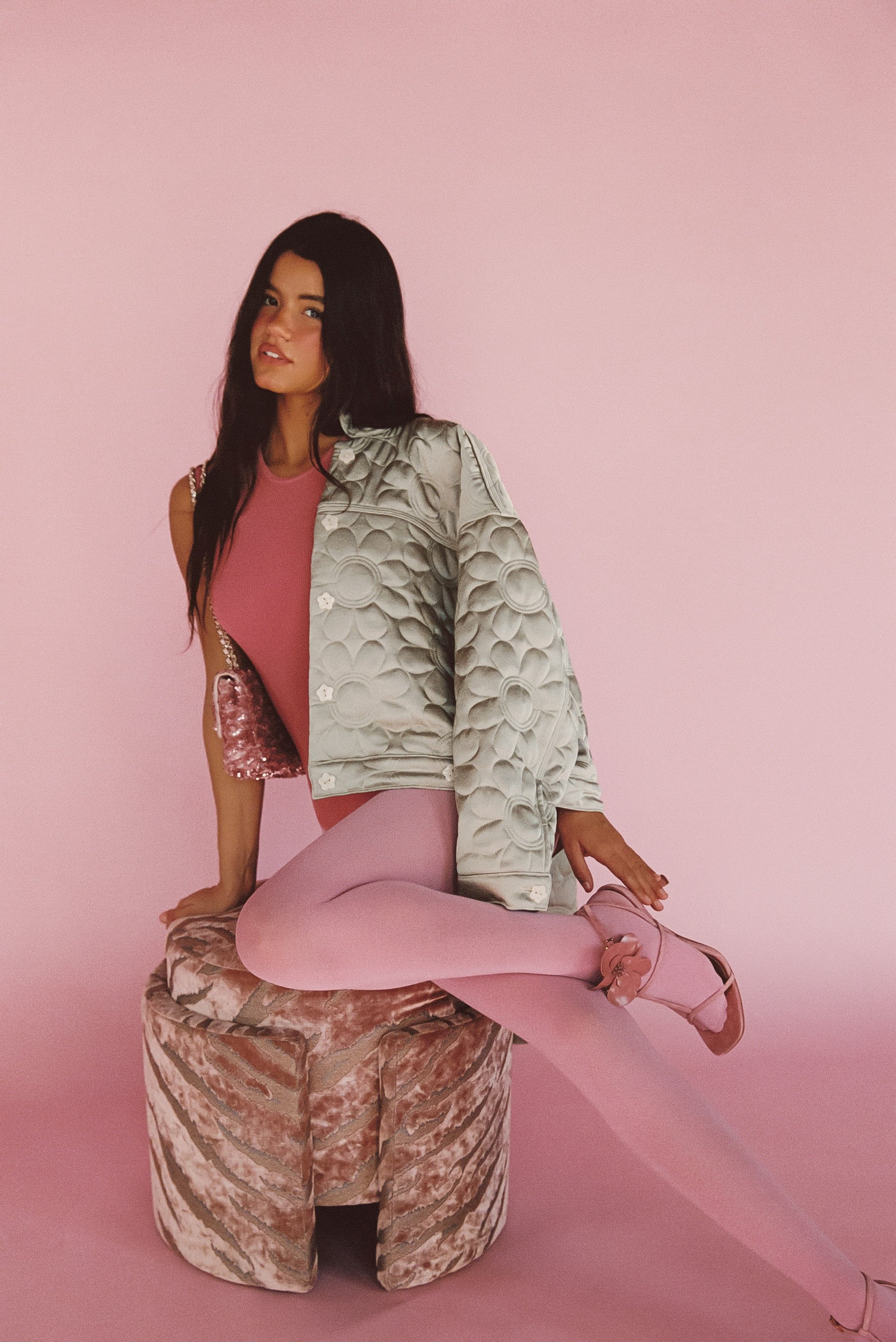 Quilted Bomber Jacket - Daisy