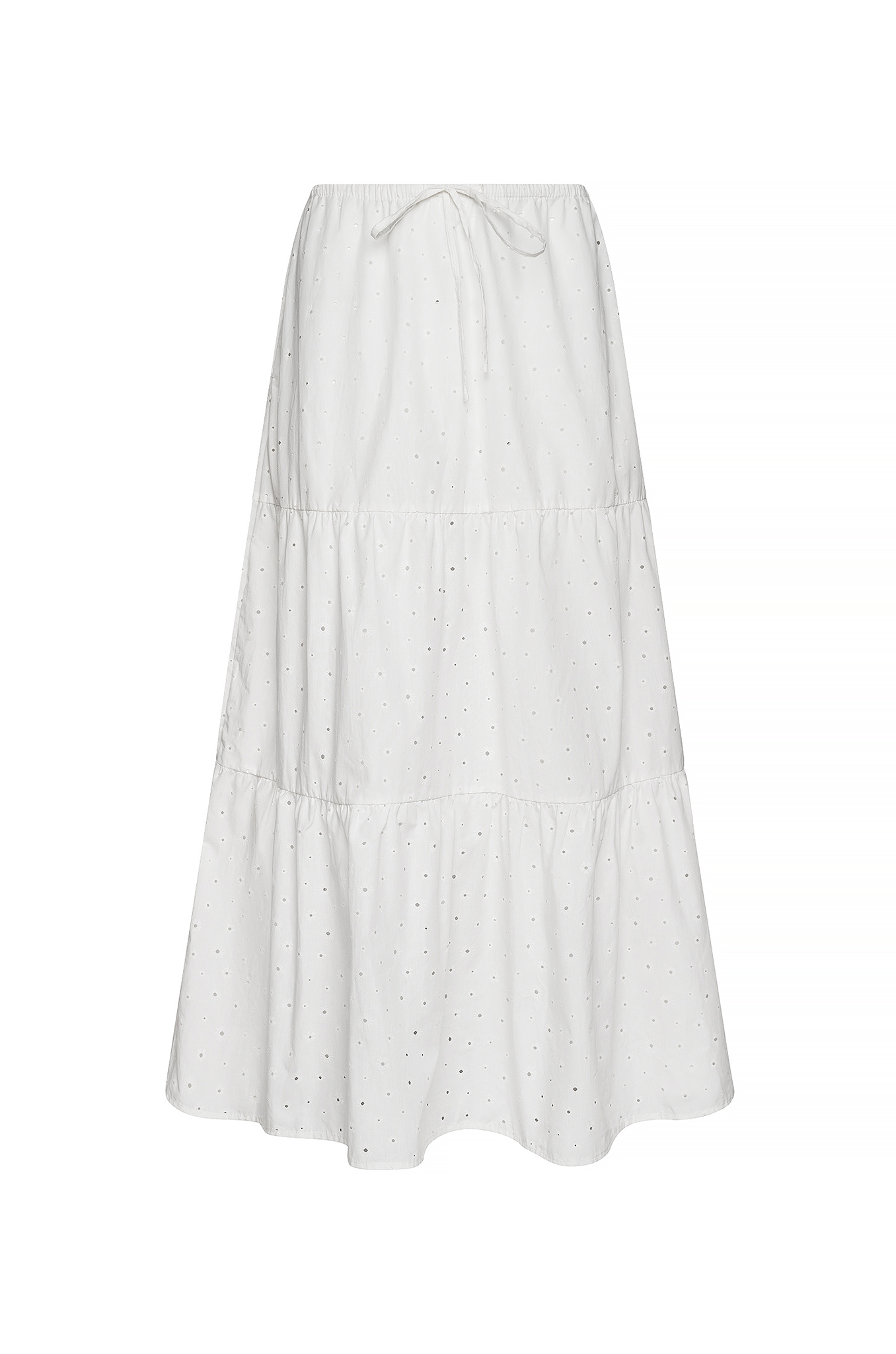 Kristina Maxi Skirt - White Eyelet