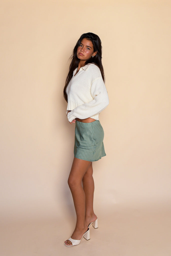 Preppy Sweater in Ivory – SKATIE