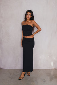 Polly Tube Top Jersey - Black