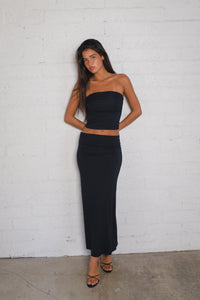 Billie Maxi Skirt Jersey - Black