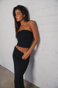 Polly Tube Top Jersey - Black