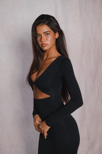 Holly Dress Jersey - Black