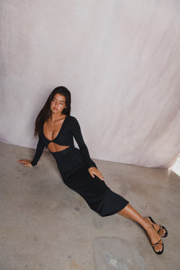 Holly Dress Jersey - Black