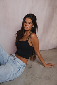 Mila Top Jersey - Black