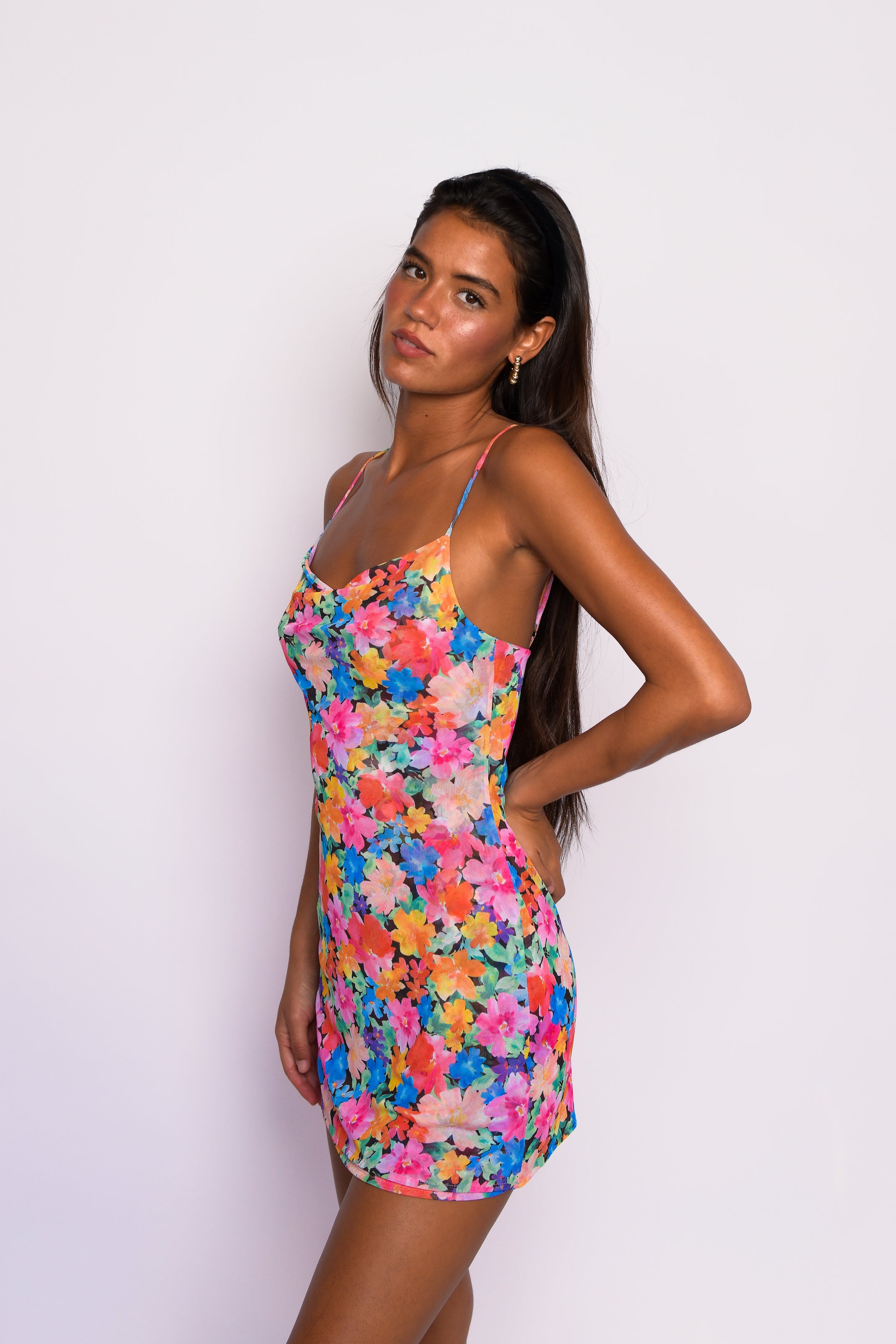 Samantha Mini Dress Mesh in Marbella – SKATIE