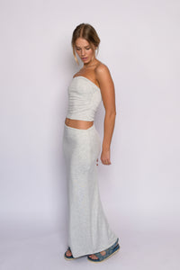 Billie Maxi Skirt Jersey - Heather Grey