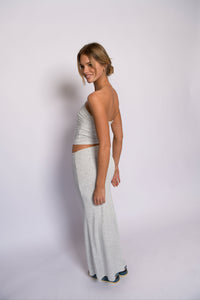 Billie Maxi Skirt Jersey - Heather Grey