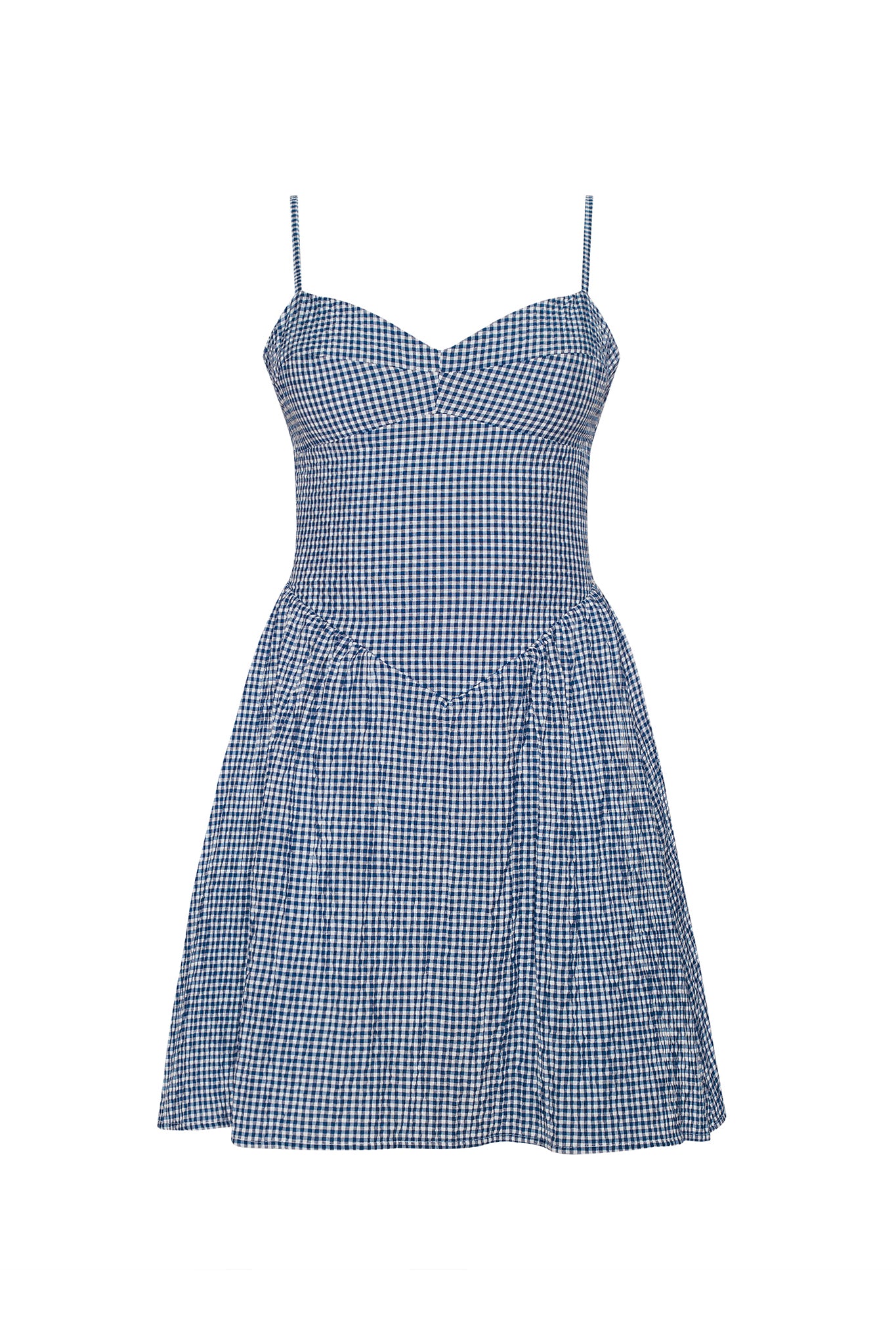 Aurora Mini Dress in Blue Gingham SKATIE Aurora Mini Dress in Blue Gingham SKATIE