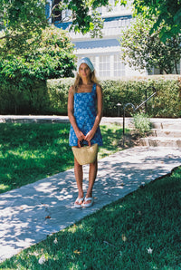 Icon Mini Dress - Floral Denim
