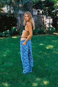 Nara Pants - Floral Denim