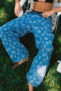 Nara Pants - Floral Denim