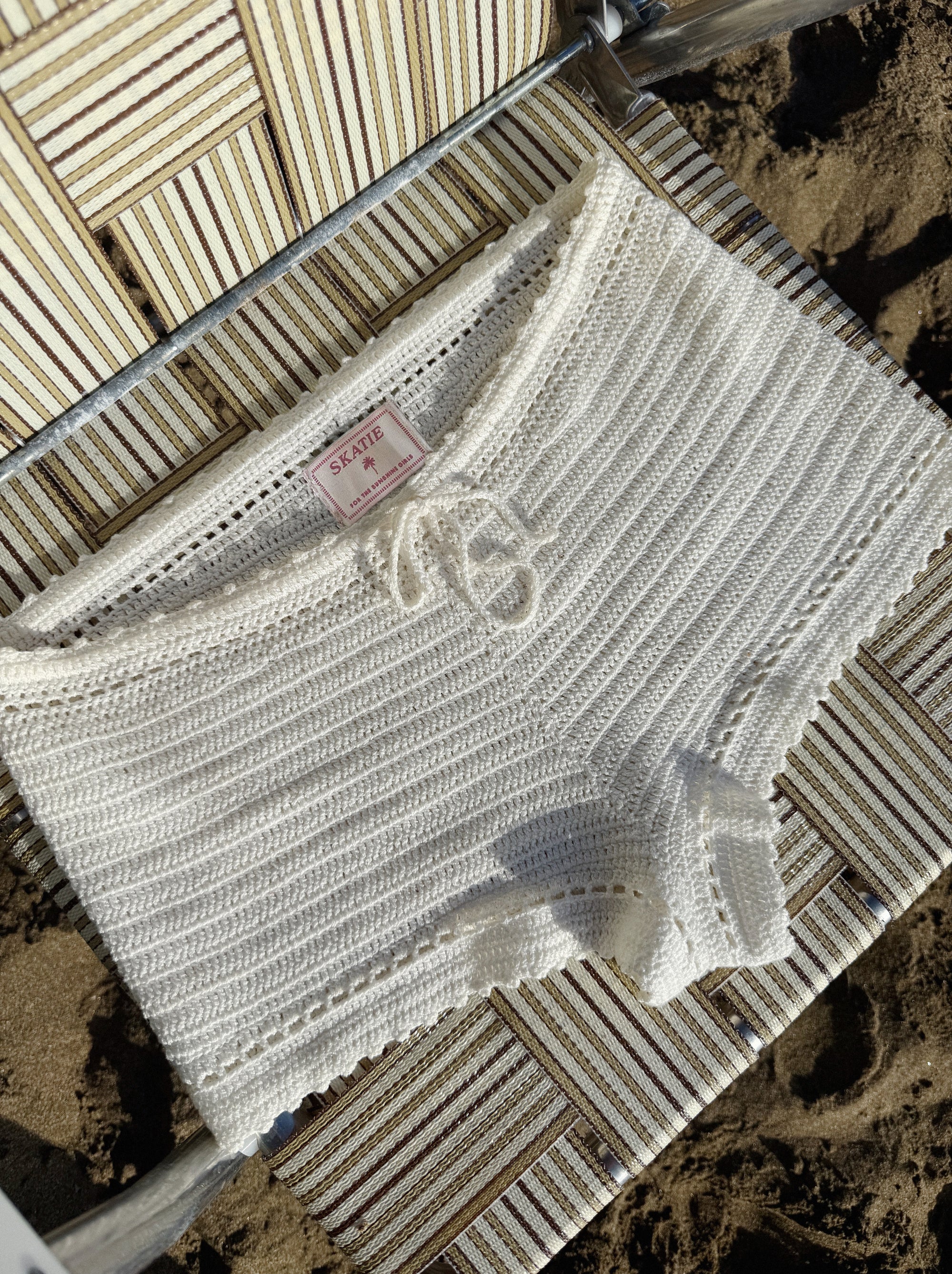 Scottie Shorts - White Crochet
