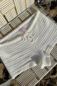 Scottie Shorts - White Crochet