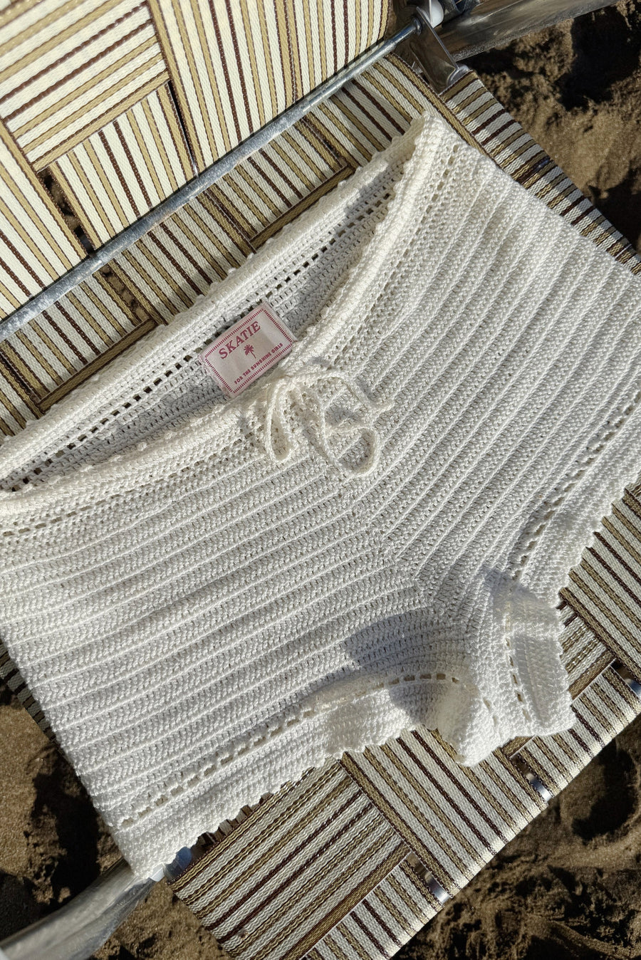 Scottie Shorts - White Crochet