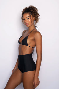 High Waist Bardot Bottom - Black