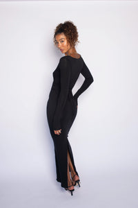 Catherine Maxi Dress Jersey - Black