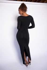 Catherine Maxi Dress Jersey - Black