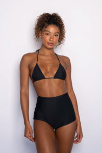 High Waist Bardot Bottom - Black