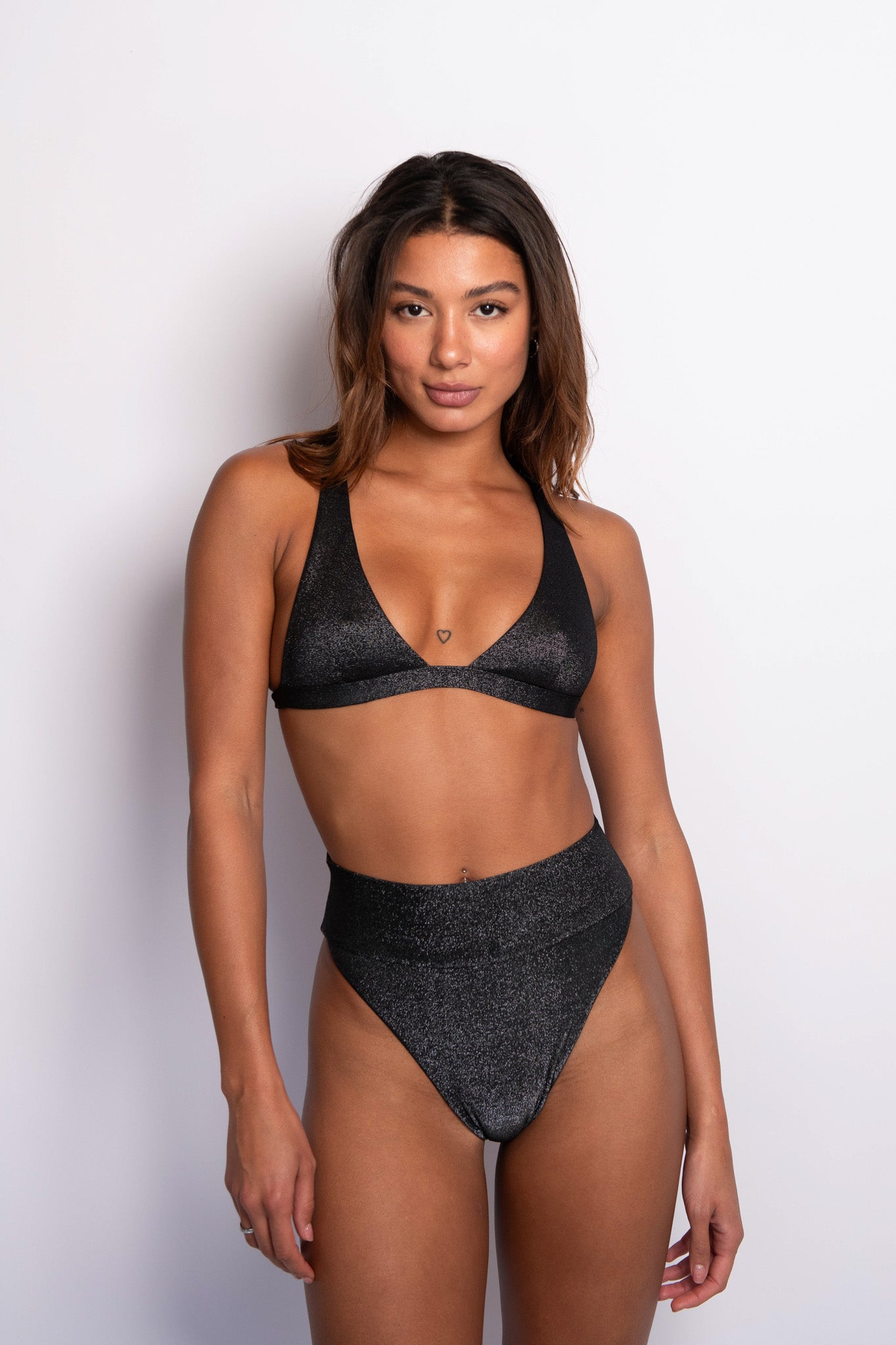 Calypso Top - Black Sparkle