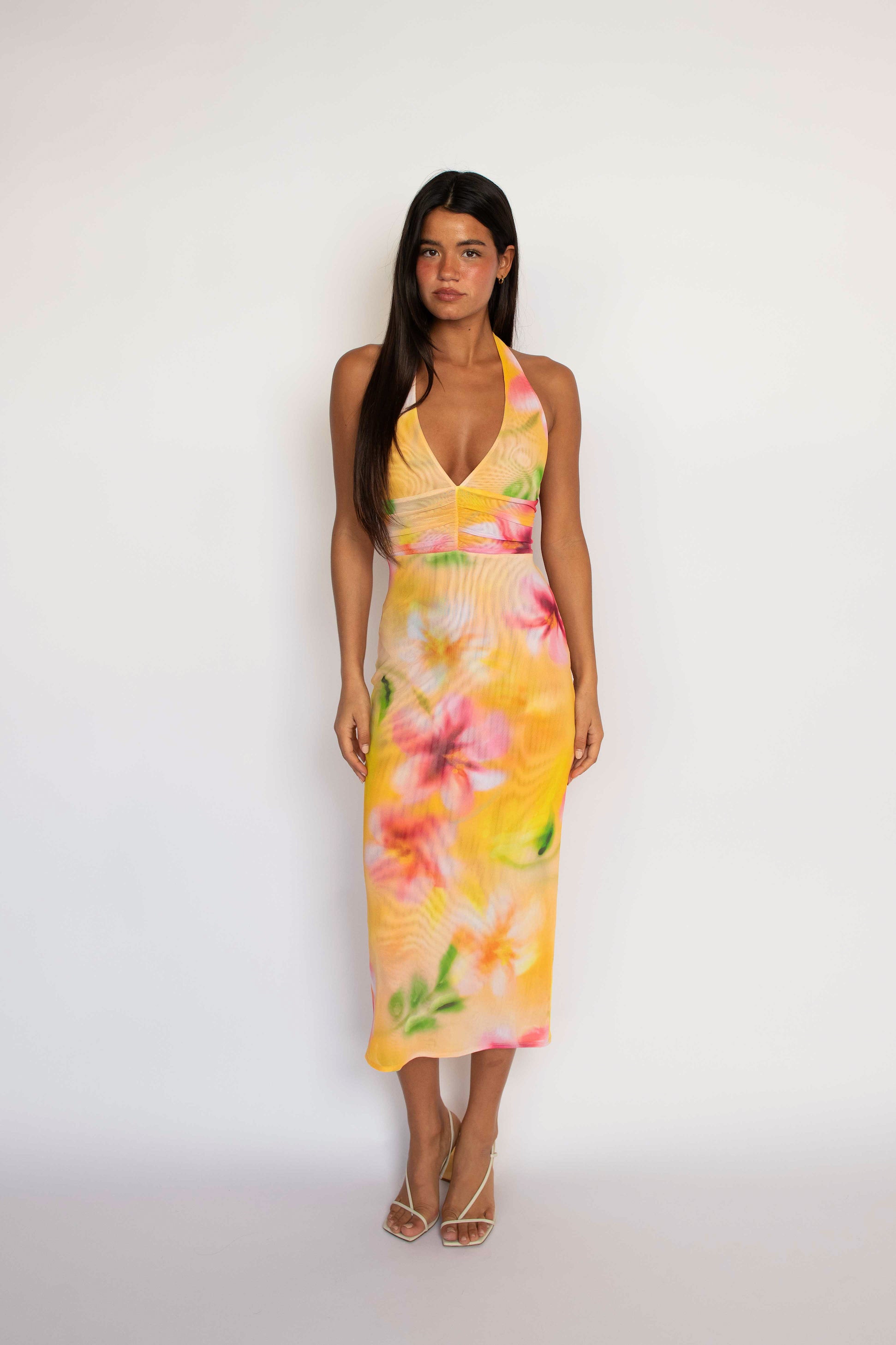 Alicia Midi Dress - Plumeria