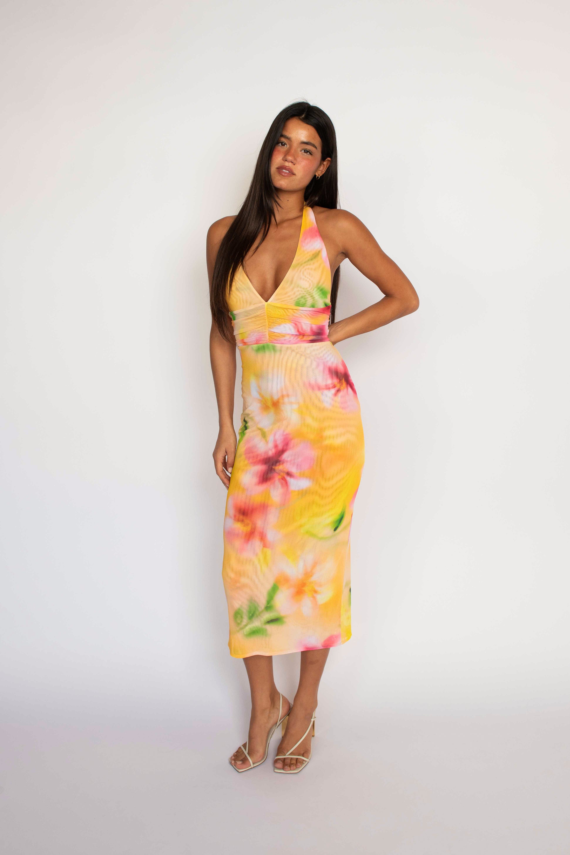 Alicia Midi Dress - Plumeria