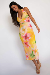 Alicia Midi Dress - Plumeria