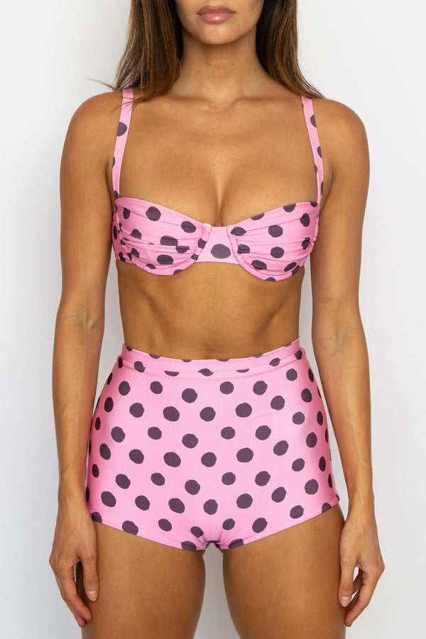 High Waist Bardot Bottom - Chic Glossy