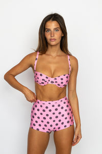 High Waist Bardot Bottom - Chic Glossy