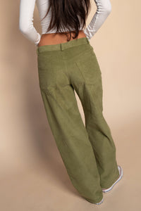 Nara Pants - Olive Corduroy